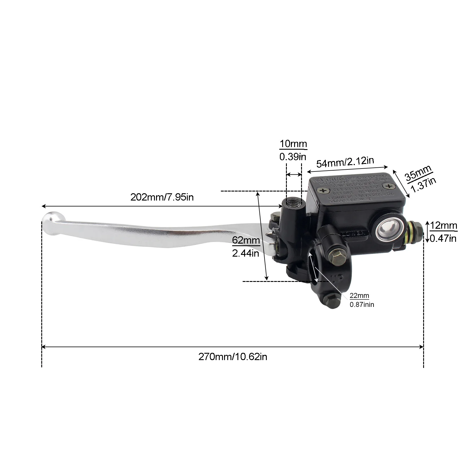 Bomba de freno delantera para moto 22 mm – Honda, Kawasaki, Suzuki - imagen 2