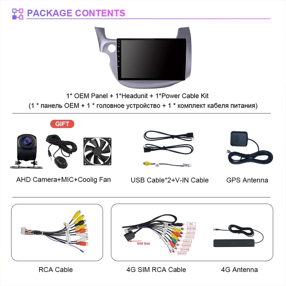 Autoradio Android Honda Fit/Jazz 2007-2013 con CarPlay GPS Wifi 4G 2DIN - imagen 2