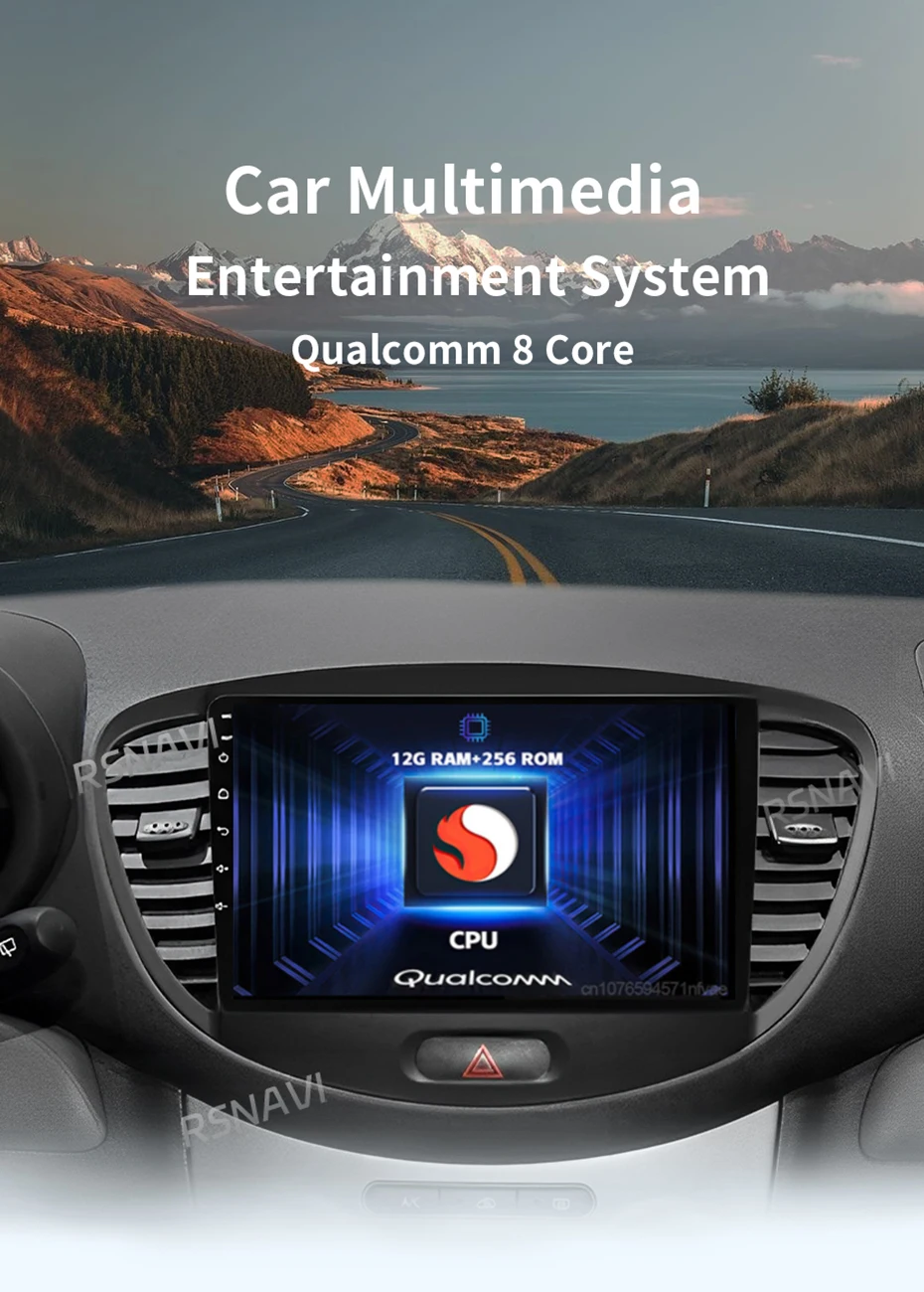 Detalle del equipo multimedia para Hyundai i10