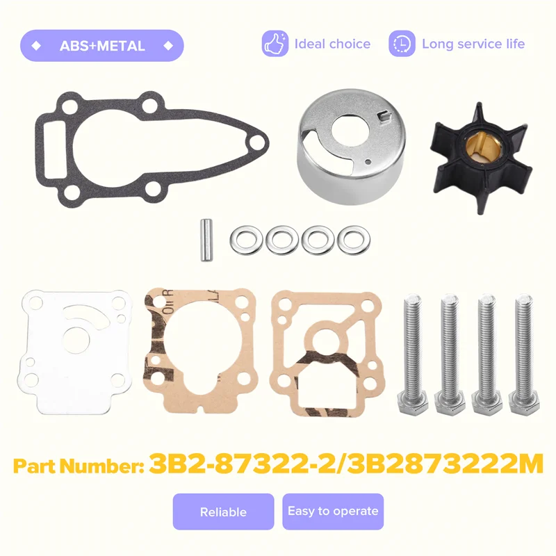 Kit reparación impulsor bomba de agua AB56 – Nissan Tohatsu fueraborda 8-9,8 HP - imagen 2