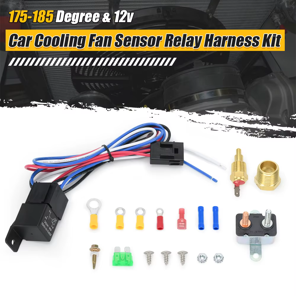 Kit PQY de interruptor termostático y arnés para ventilador de coche