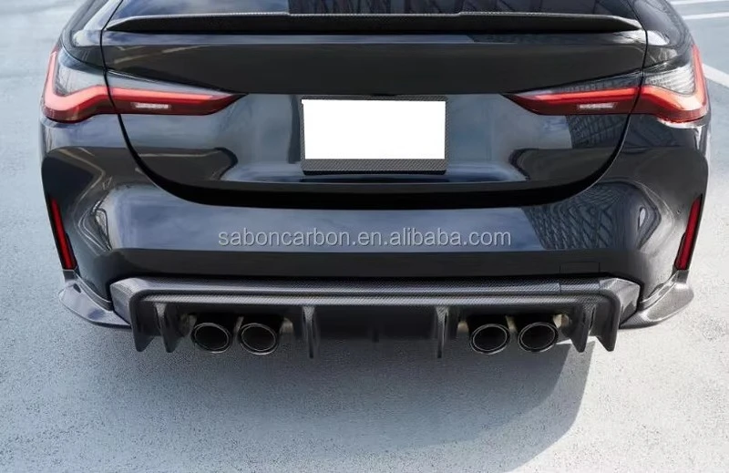 Difusor de parachoques trasero en fibra de carbono para BMW G80/G82 - imagen 3