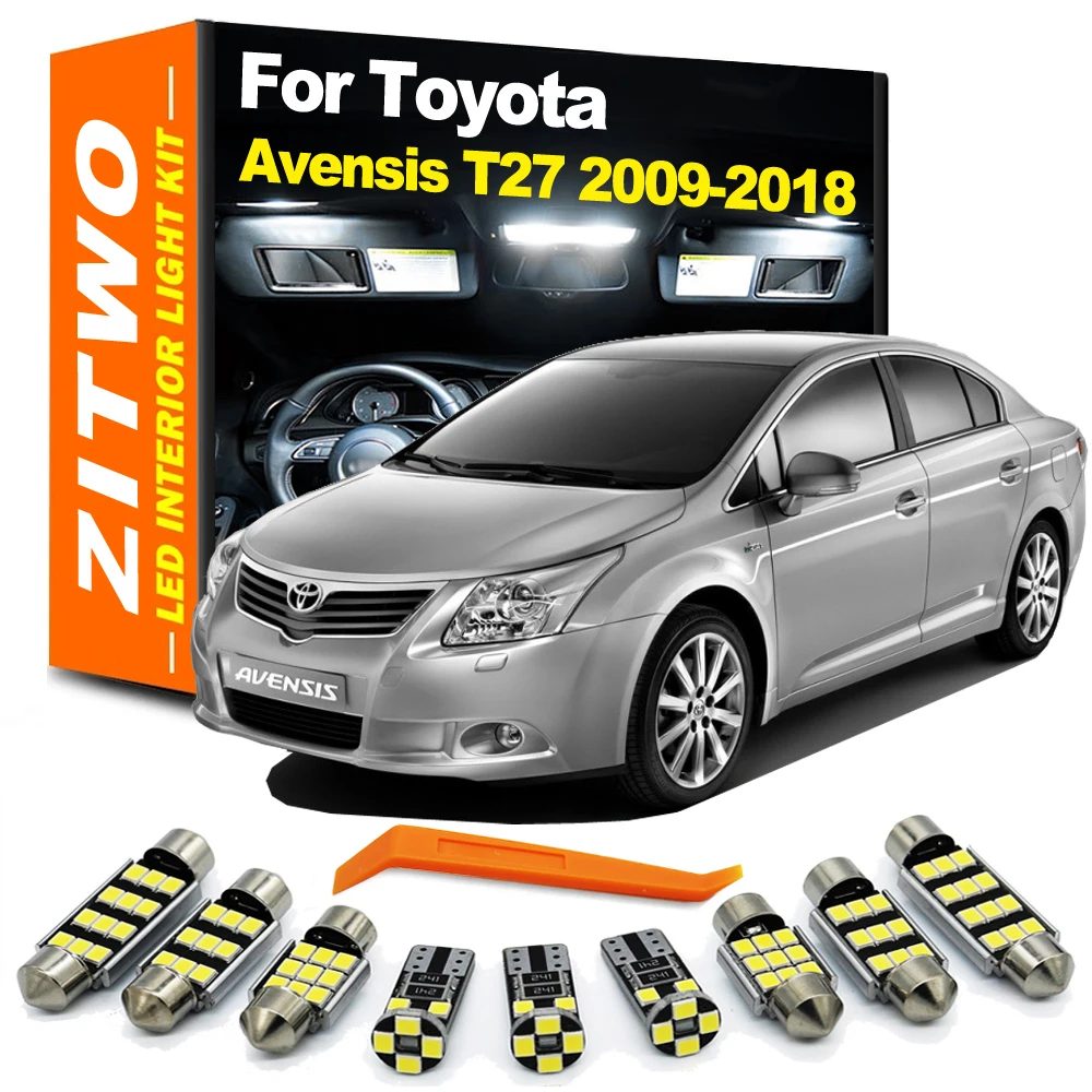 ZITWO-Kit de luz LED para lectura de mapa de cúpula Interior, accesorios para Toyota Avensis T27 2009 2010 2011- 2014 2015 2016 2017 2018, 14 piezas