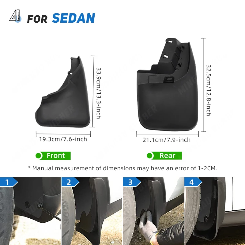 Kit guardabarros moldeados Toyota Corolla E90 1987-1992 - imagen 3