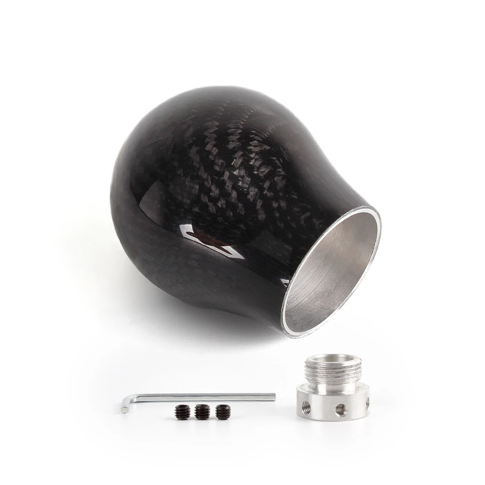 Pomo de cambio de fibra de carbono para caja manual con adaptador - imagen 3