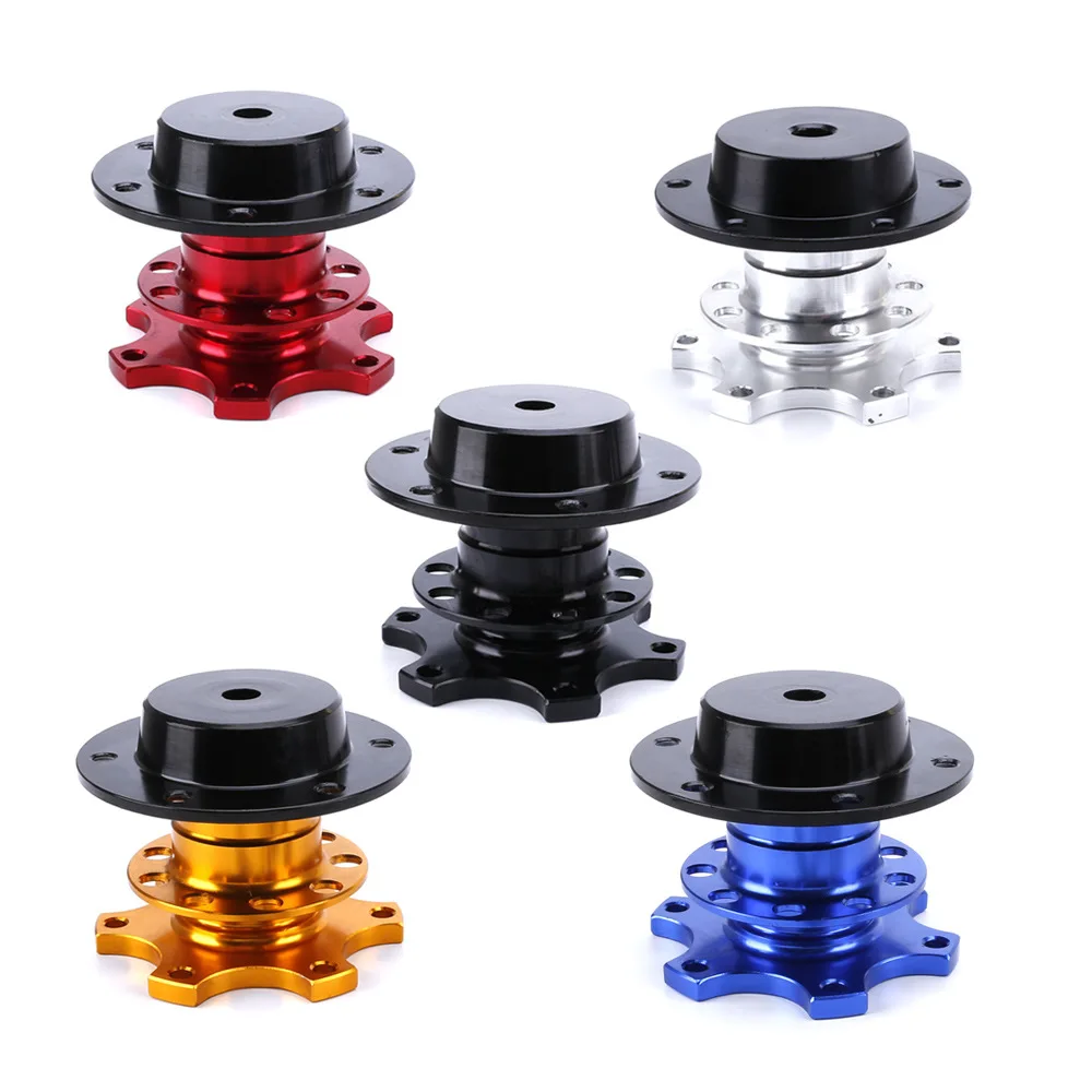 Volante deportivo universal Kit Boss con liberación rápida y cubo rojo - imagen 4