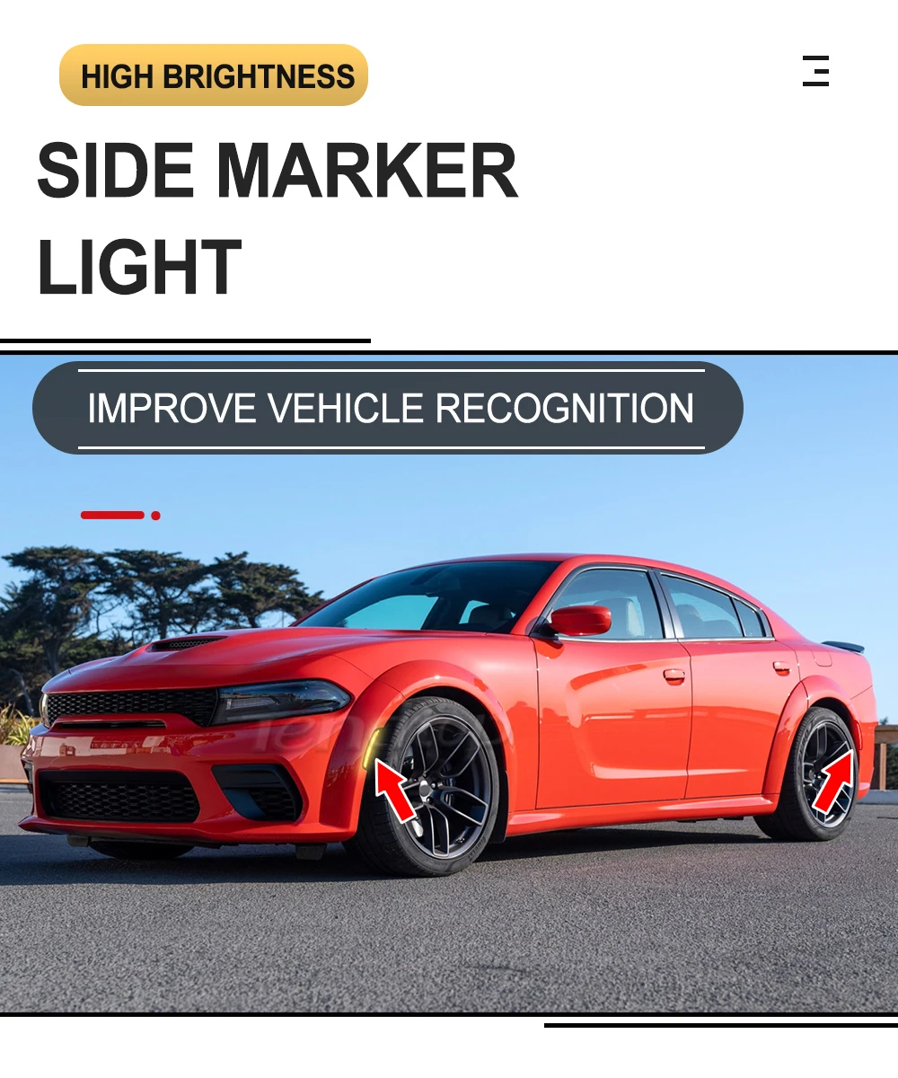 4 Uds. Indicador de señal de luz LED lateral