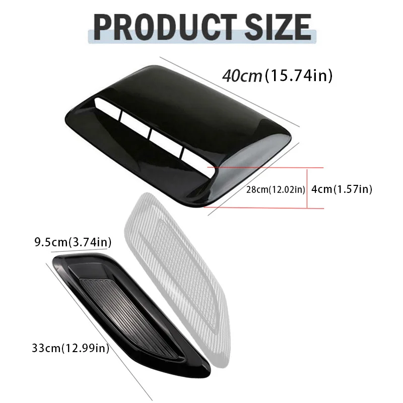 Toma de aire decorativa universal para capó de coche tuning - imagen 4