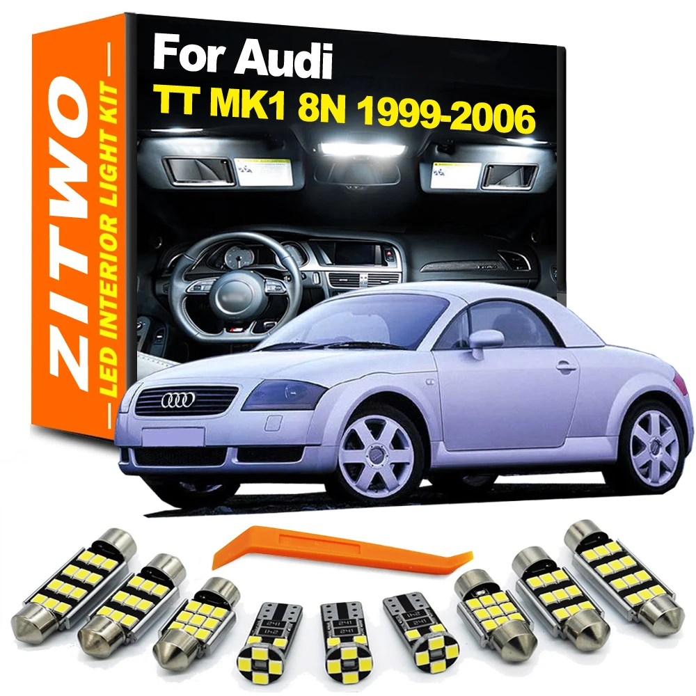 ZITWO Kit de luces LED interiores Canbus para Audi TT/TTS 8N