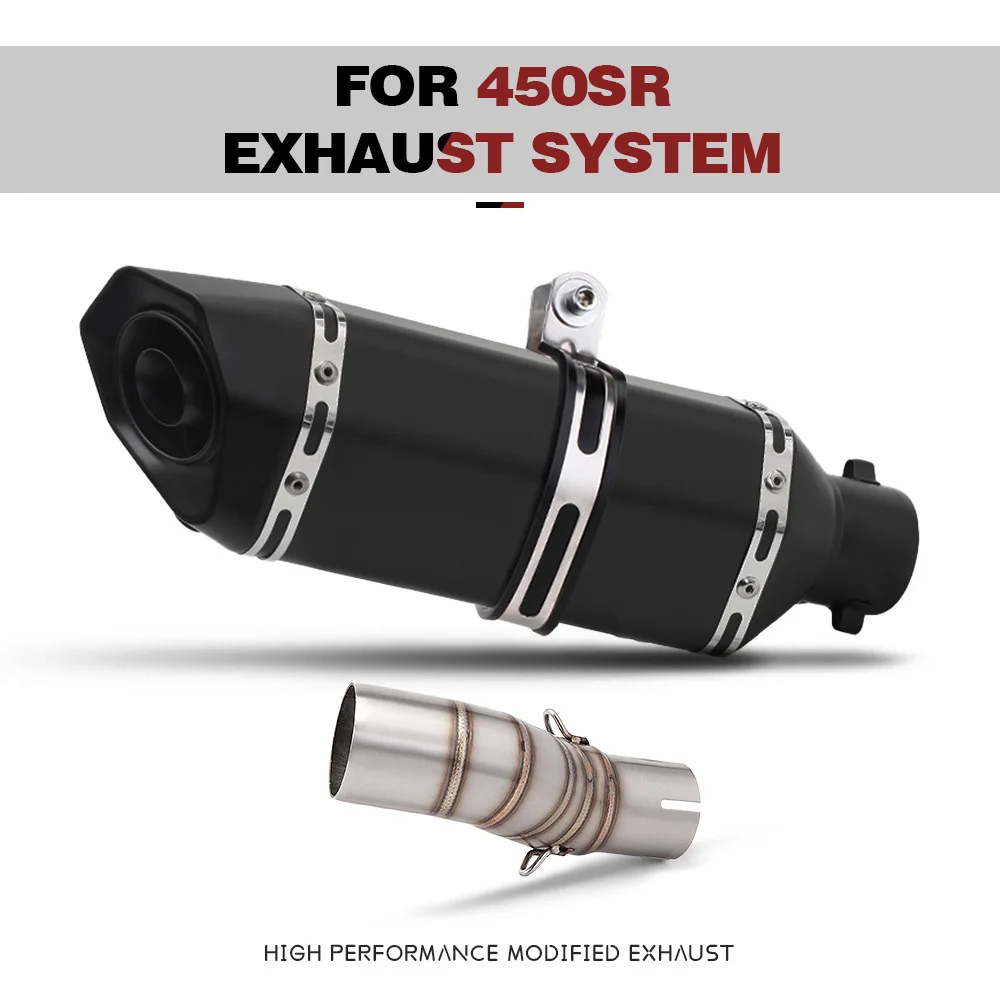 Sistema de escape 450SR con tramo intermedio de acero inoxidable