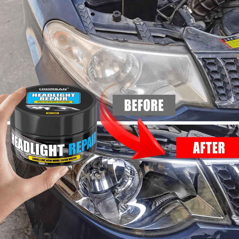Líquido restaurador faros coche – elimina Amarillamiento y rayaduras