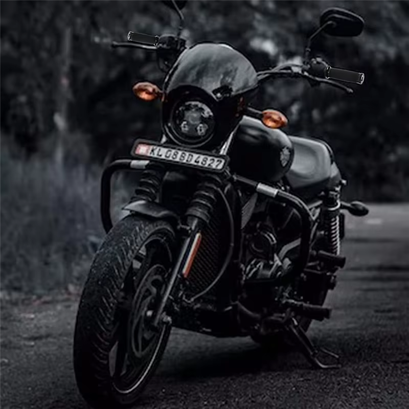Puños universales de moto 25 mm negros para Harley Sportster y Suzuki - imagen 3