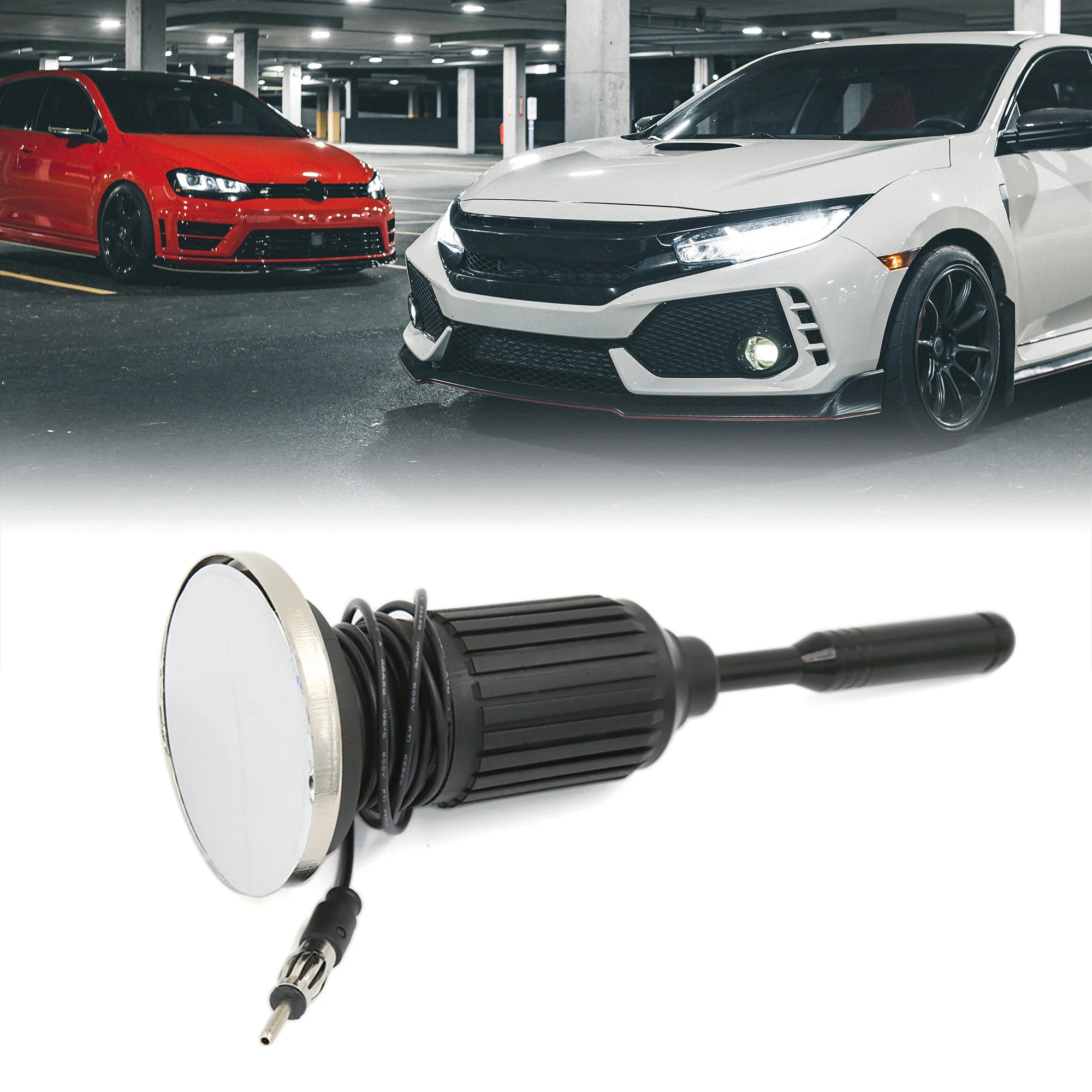 Uxcell-Base magnética automotriz para techo de coche, antena aérea FM/AM, Cable de conexión de Radio negro 1601056/S5404 - imagen 2