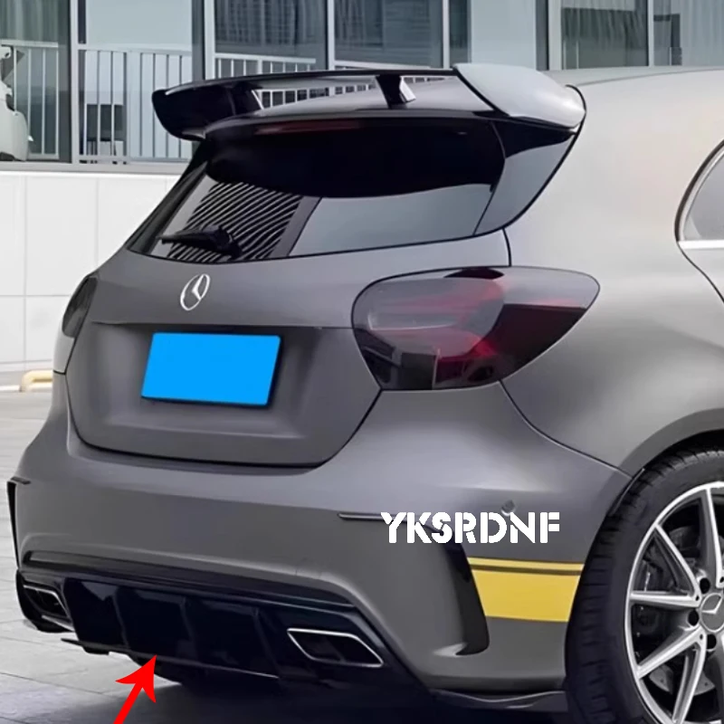Difusor trasero negro Mercedes Clase A W176 A45 AMG, 4 salidas - imagen 4
