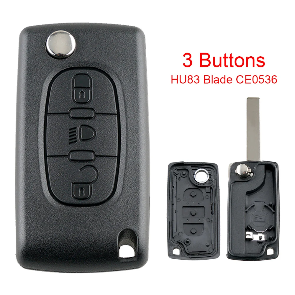 Funda llave remota plegable Peugeot 207-807 Citroen C2-C6 - imagen 3