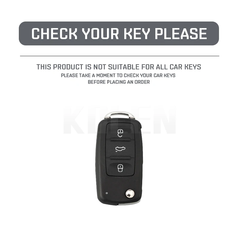 Funda de TPU negra para llave de VW Golf
