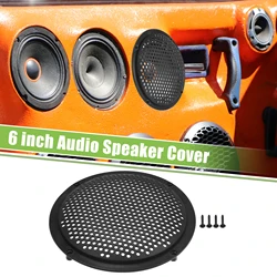 Autohaux parrilla altavoz coche malla redonda 5-10 pulgadas