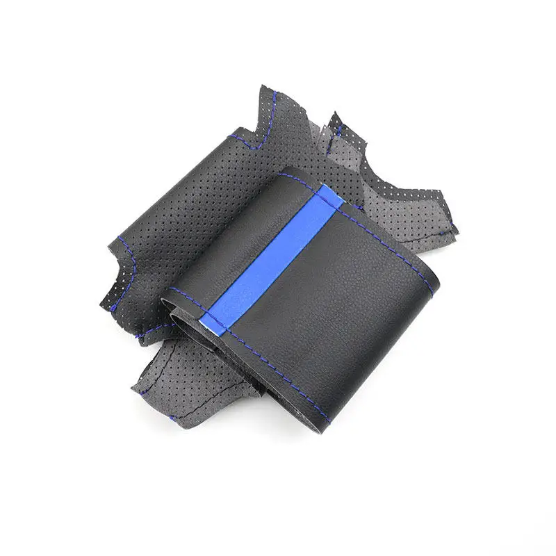 Funda de volante de cuero perforado azul – Opel Astra G/H y Zafira A - imagen 2