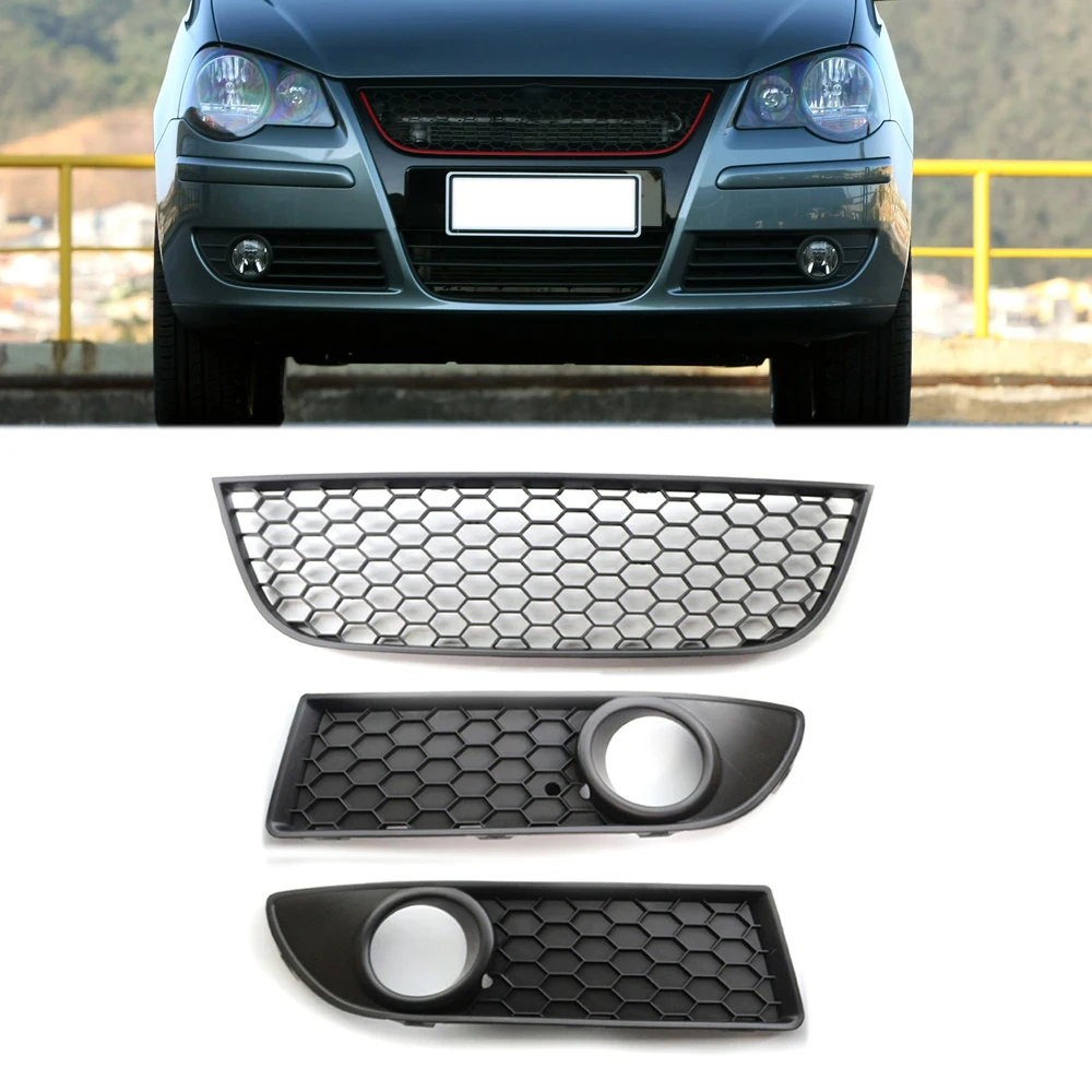 VW Polo 9N3 Cubierta de faro antiniebla y rejilla del parachoques