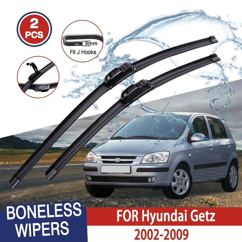 Kit limpiaparabrisas goma U Hyundai Getz 2002-2009 - 22"+14"