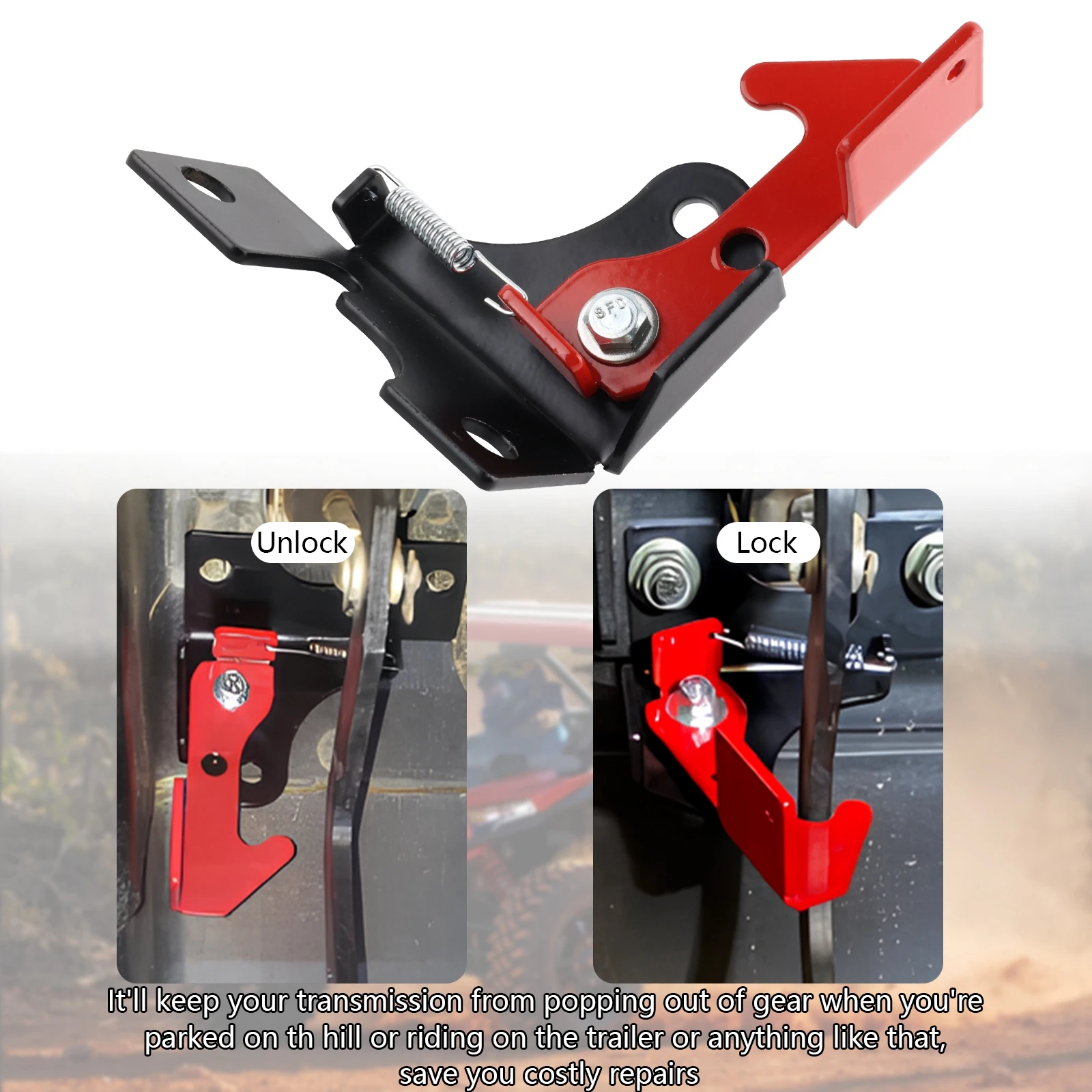 Freno de estacionamiento bloqueable para Polaris RZR 800, 900 y 1000 - imagen 4