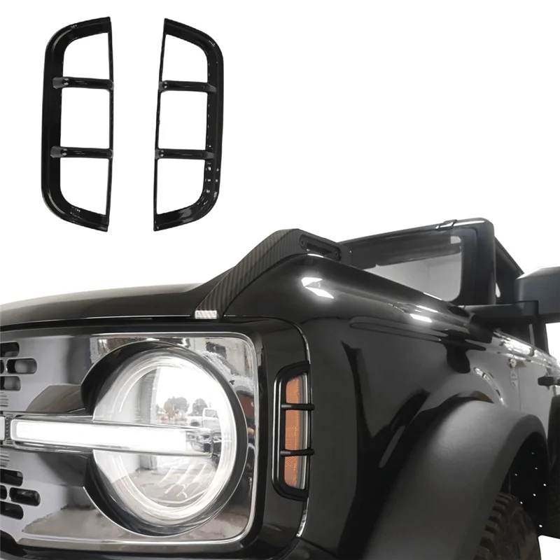 Cubierta de faro y tapa lateral Ford Bronco 2021-2023 negra - imagen 2