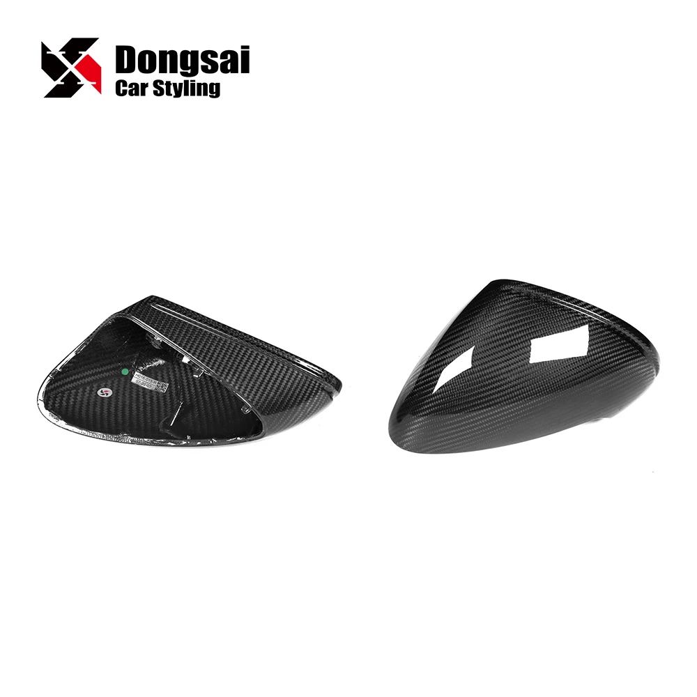 Cubiertas de espejo fibra carbono seca brillante para Porsche 911 981 - imagen 3