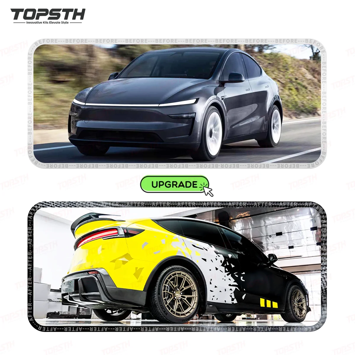 Kit de carrocería de fibra de carbono para Tesla Model Y Juniper