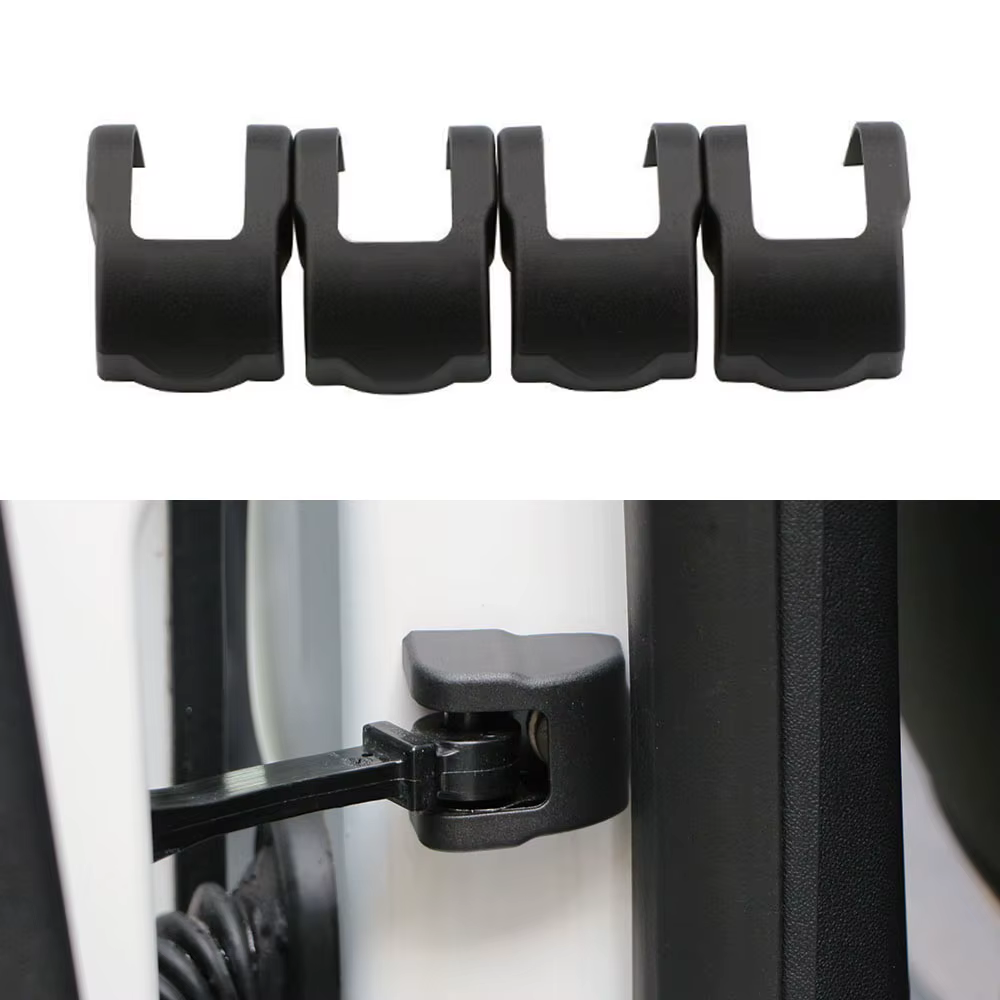 Cubiertas negras de protección para el cierre de puerta del coche