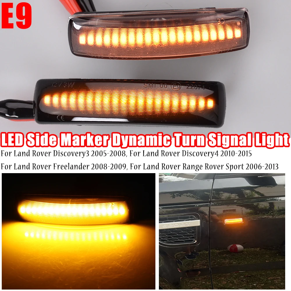 Intermitente LED dinámico lateral para Land Rover LR3 LR4 Freelander 2 - imagen 2