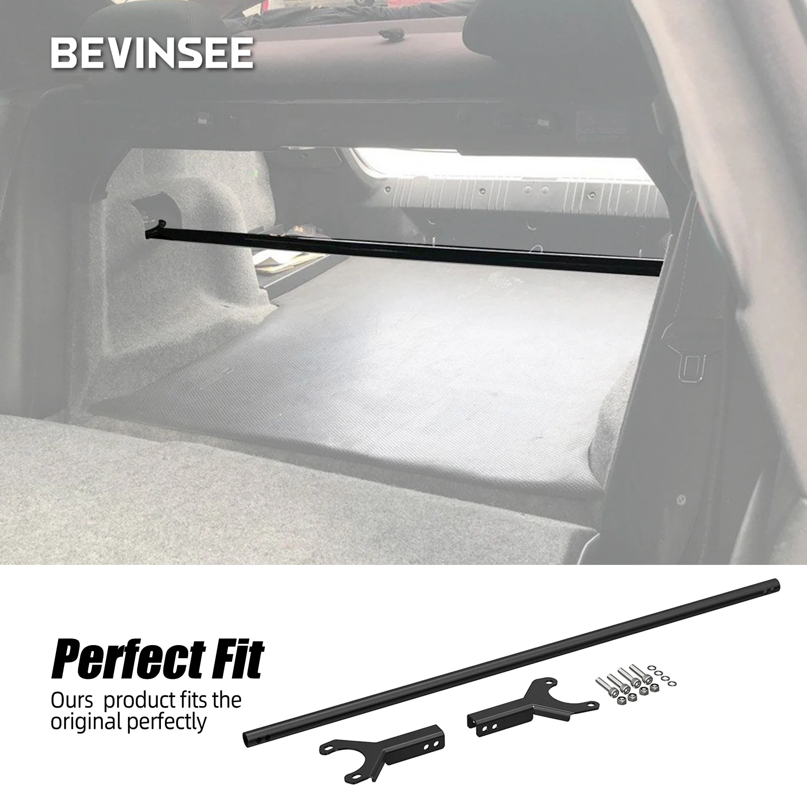 BEVINSEE Refuerzo de torretas traseras para BMW E46 - imagen 2