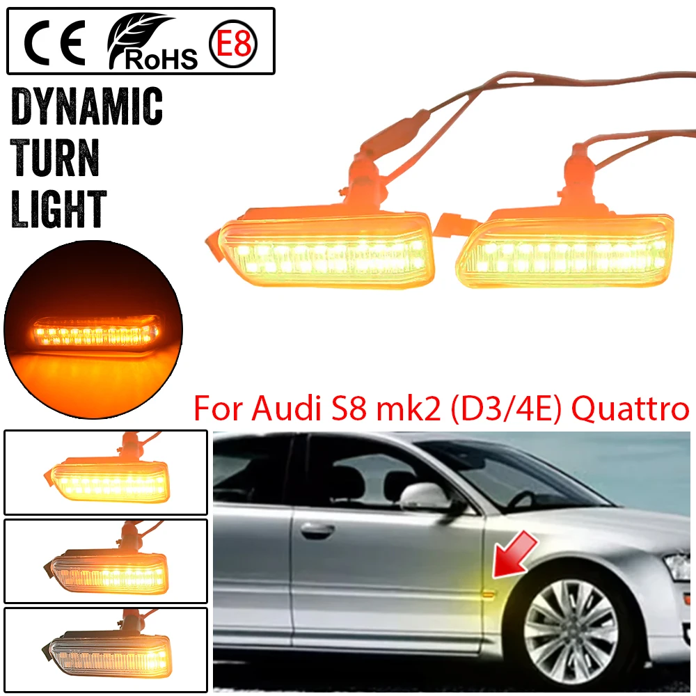 Intermitentes laterales LED secuenciales Audi A8/A8L/S8 D3 4E Quattro - imagen 4