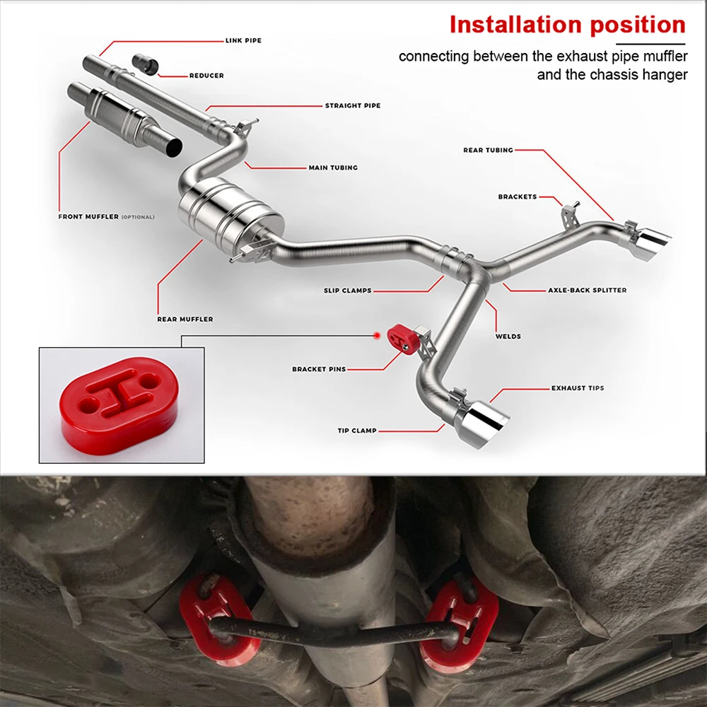 Silentblock de escape de 2 agujeros para VW y Audi 1.8/1.9/2.0 TDI - imagen 4