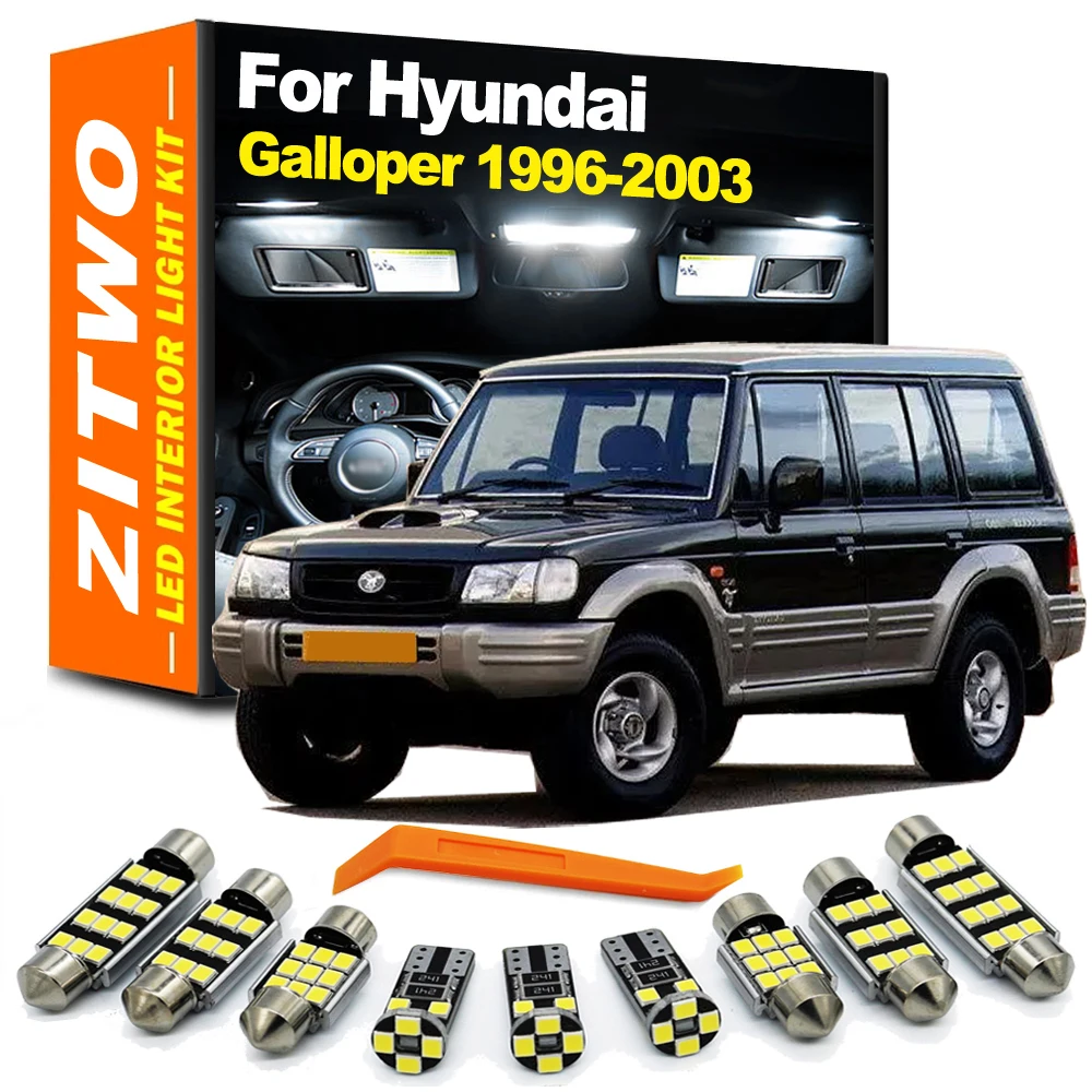 ZITWO Kit luces LED interiores y maletero para Hyundai Galloper