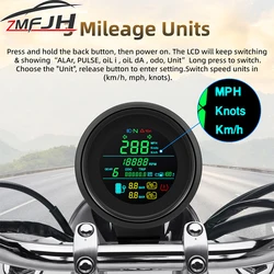 Tacómetro multifunción 85 mm para motocicleta, velocímetro y voltímetro