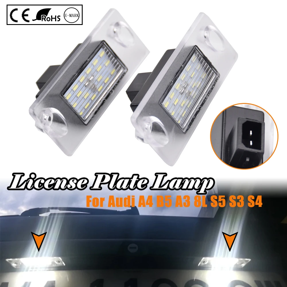 Luz LED de matrícula Audi para A3 8L, A4 B5, A5, S3 S4 S5 - imagen 3