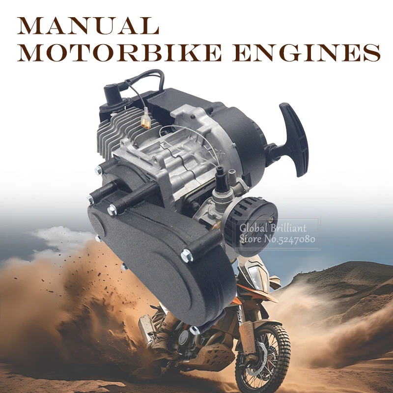 Motor completo de 49 CC con transmisión roja para Mini Dirt Bike