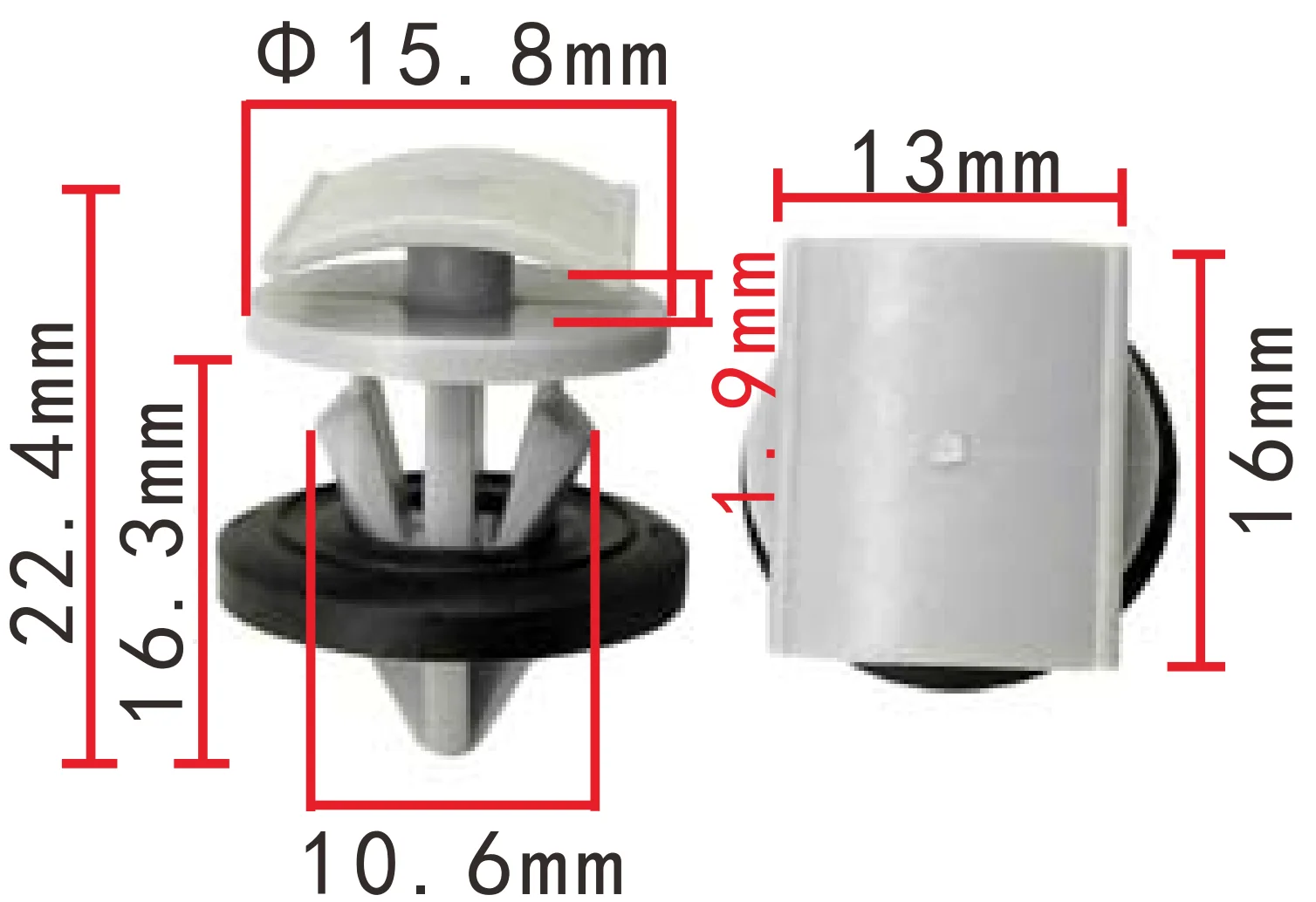 Grapa WHT009448 para taloneras y pasos de rueda Audi y VW - imagen 2