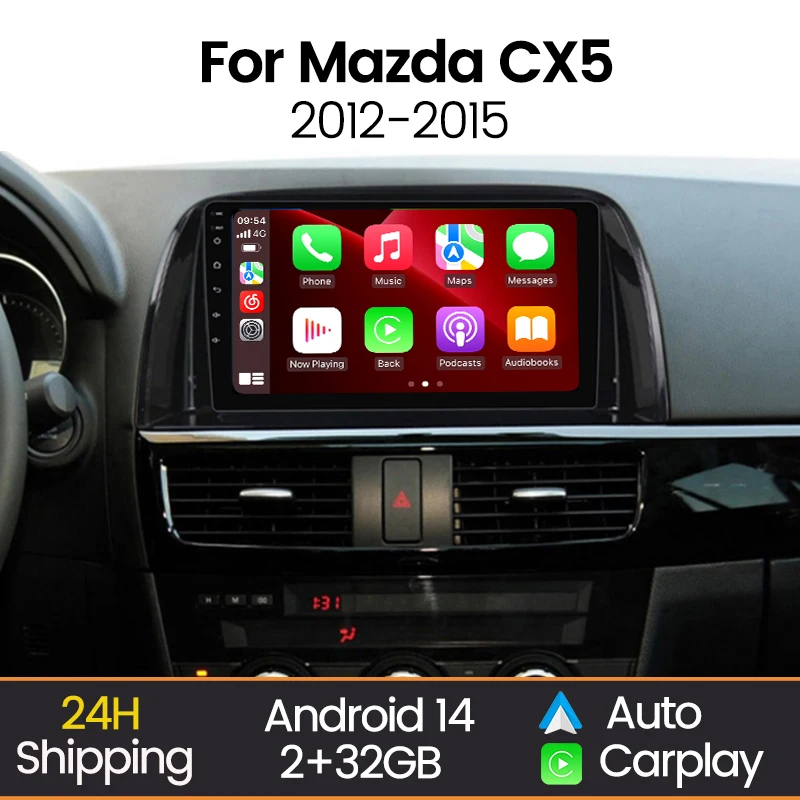 MEKEDE Radio 2 DIN con Android Auto y CarPlay para Mazda CX-5