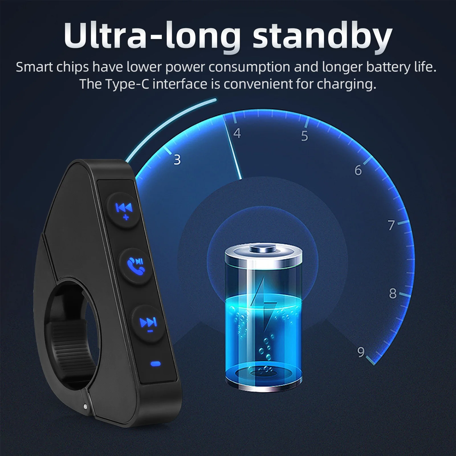 Mando manillar inalámbrico resistente al agua para moto - imagen 3