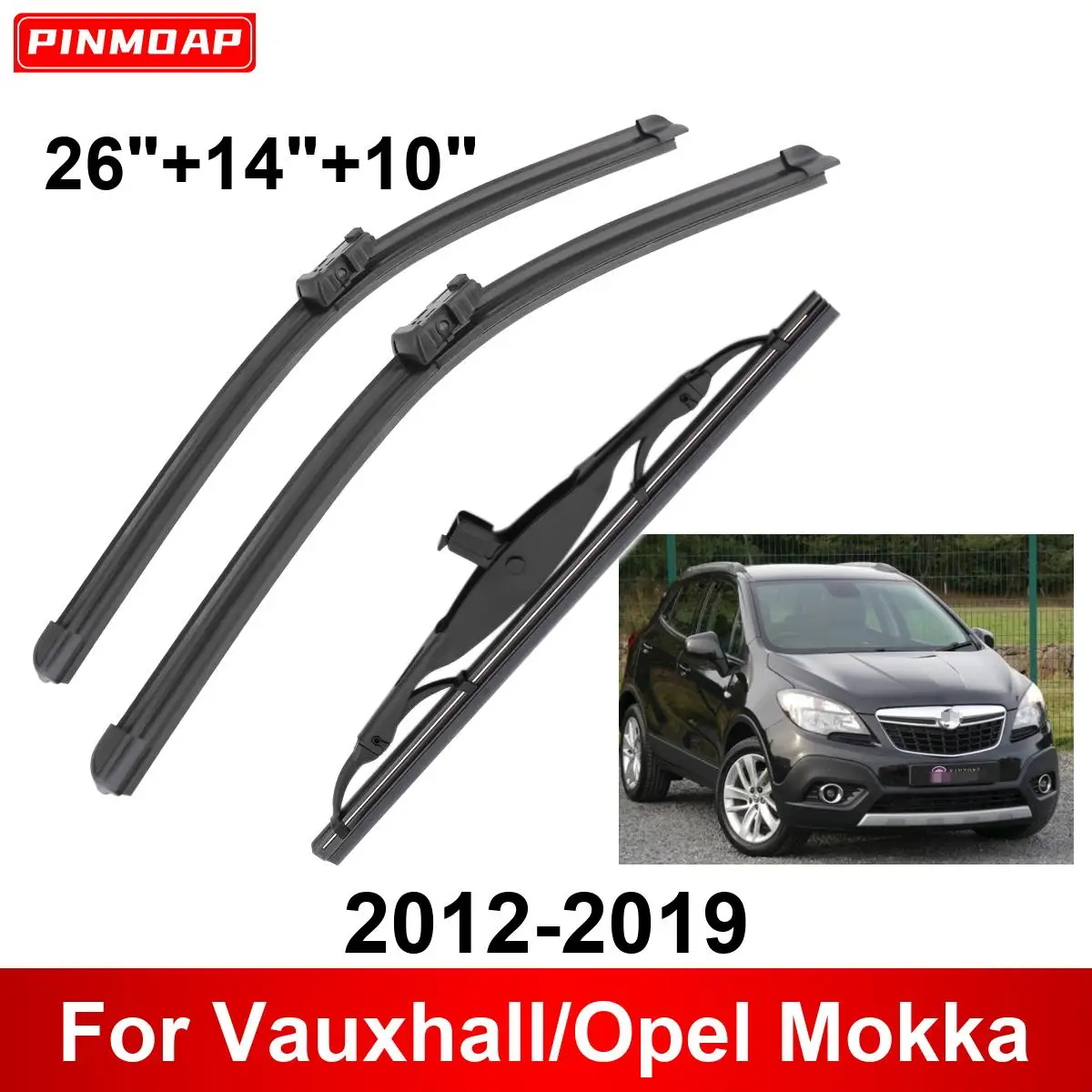 Escobillas limpiaparabrisas Opel Mokka 2012-2019 delanteras y traseras