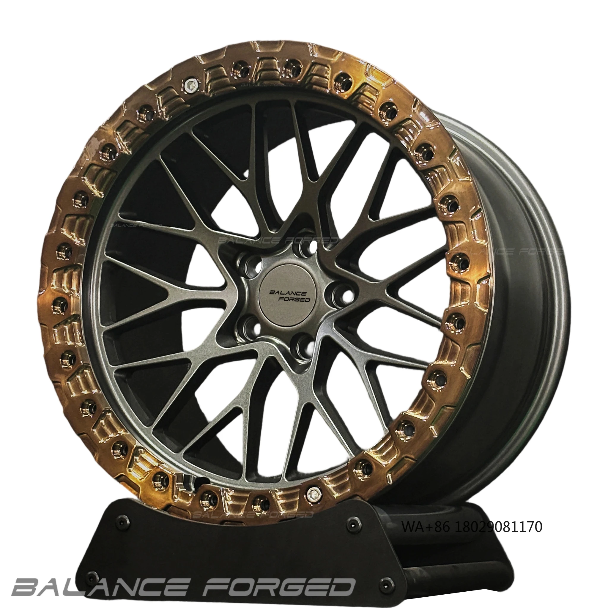 Equilibrio rueda forjada de 1 pieza 15 16 18 20 22 24 pulgadas llanta Jante Beadlock 5x114,3 5x130 6x139,7 para rueda de arrastre C8 C10 benz bmw