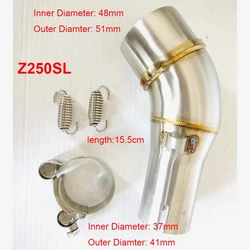 Silenciador de escape Kawasaki Z250SL Ninja 250SL adaptador intermedio