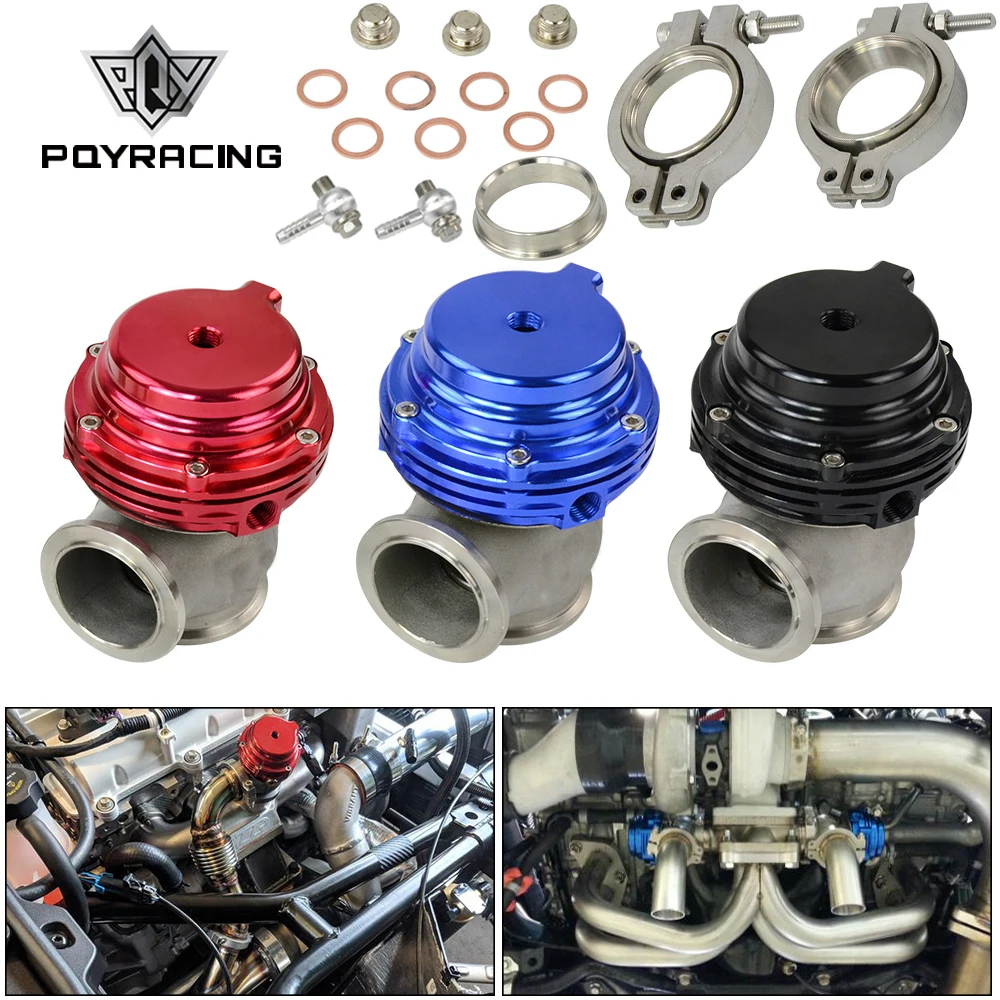 Wastegate externa PQY 38 mm con bridas V-band para sistemas turbo