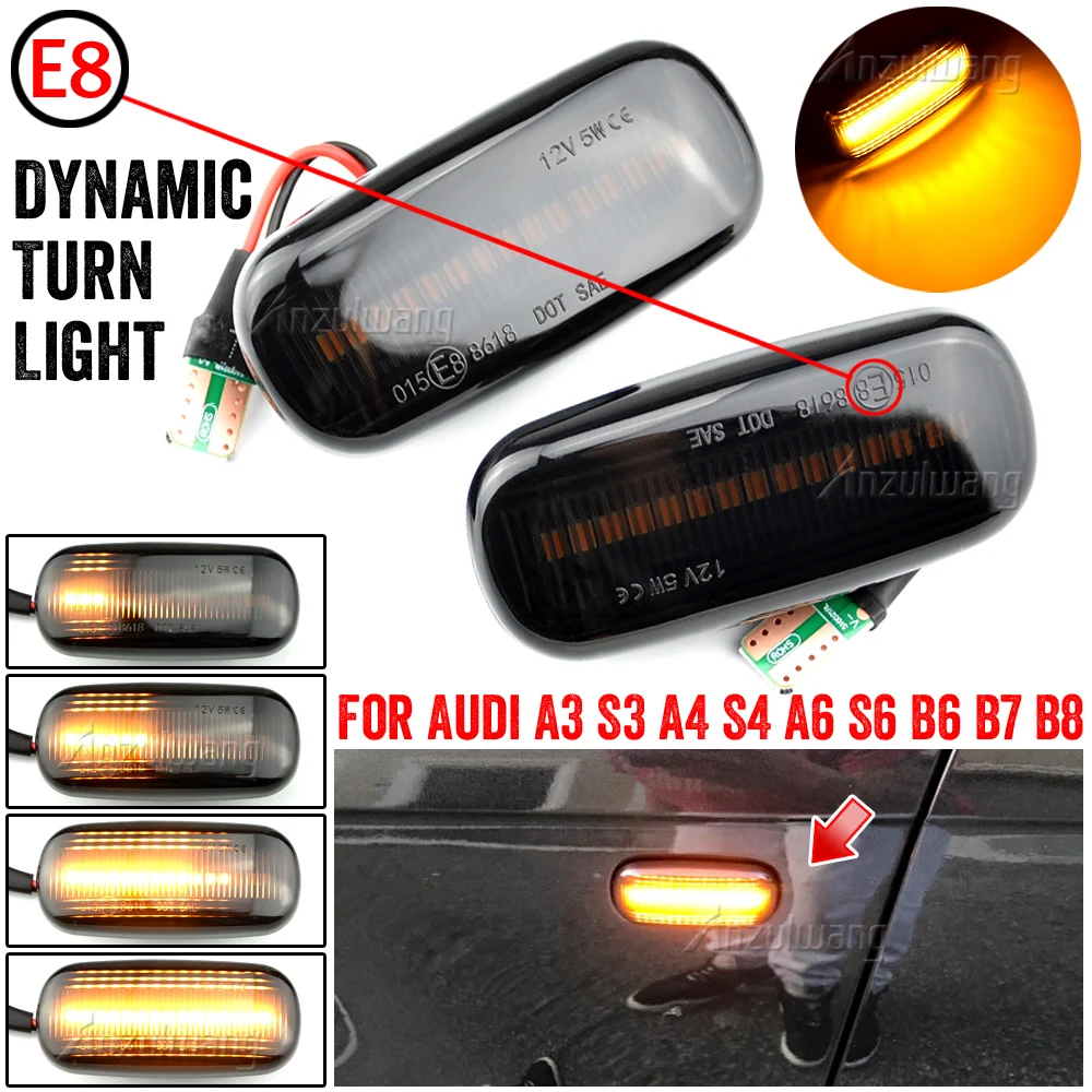 Luz LED de intermitente lateral dinámico para Audi