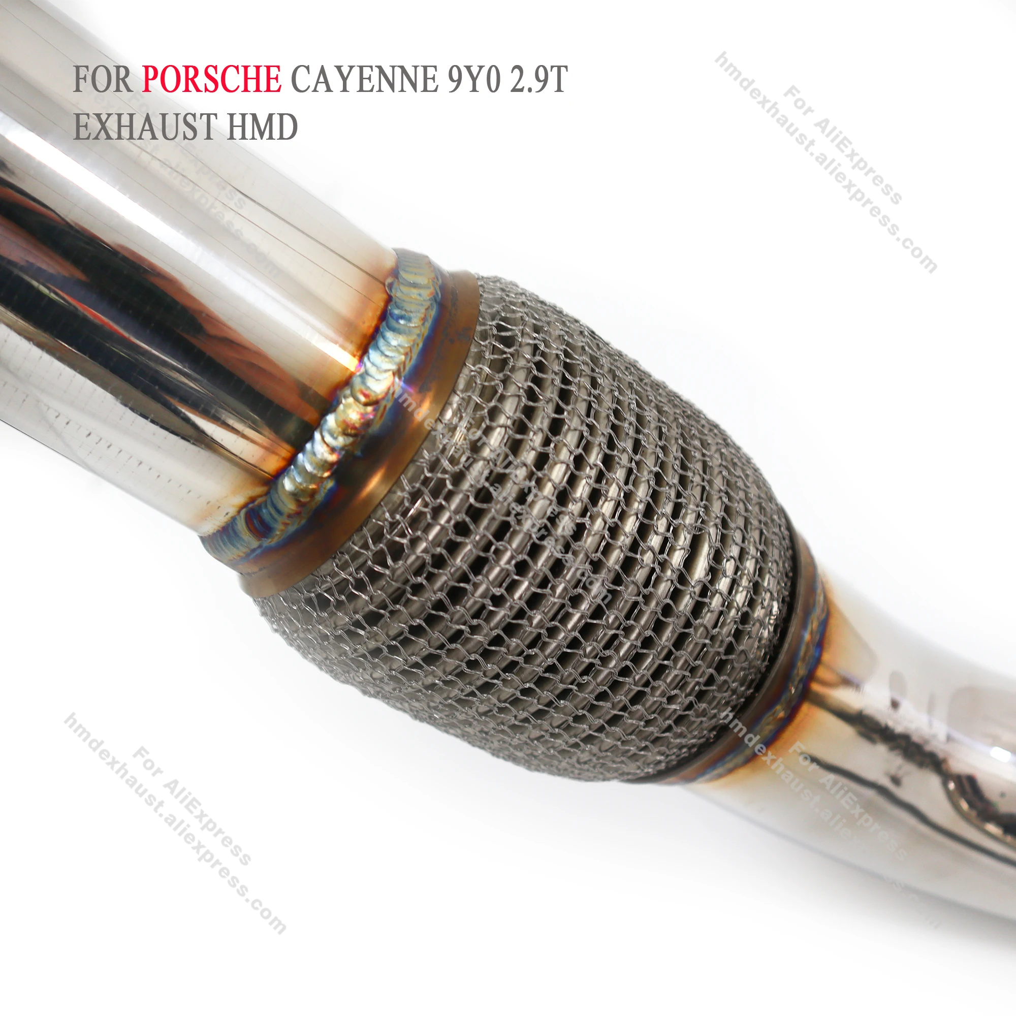 Tubo intermedio escape HMD acero inoxidable – Porsche Cayenne 2.9T - imagen 5