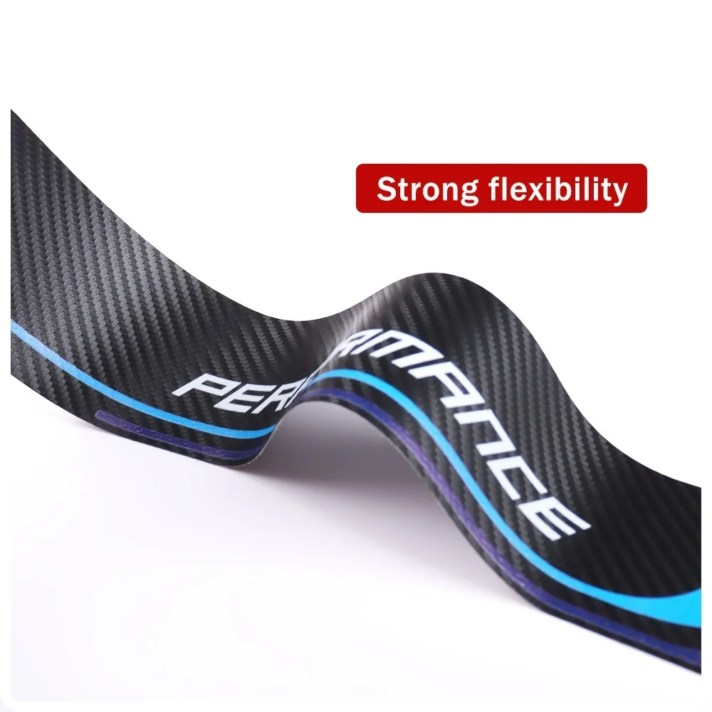 Pegatinas de protección de umbral de puerta de fibra de carbono para coche, pegatinas antiarañazos, accesorios exteriores automotrices impermeables y duraderos, 4 piezas - imagen 5