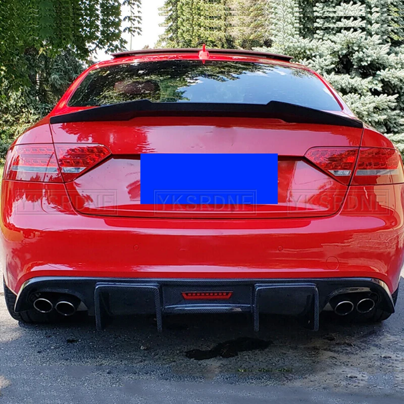Alerón de fibra de carbono real para Audi A5 B8
