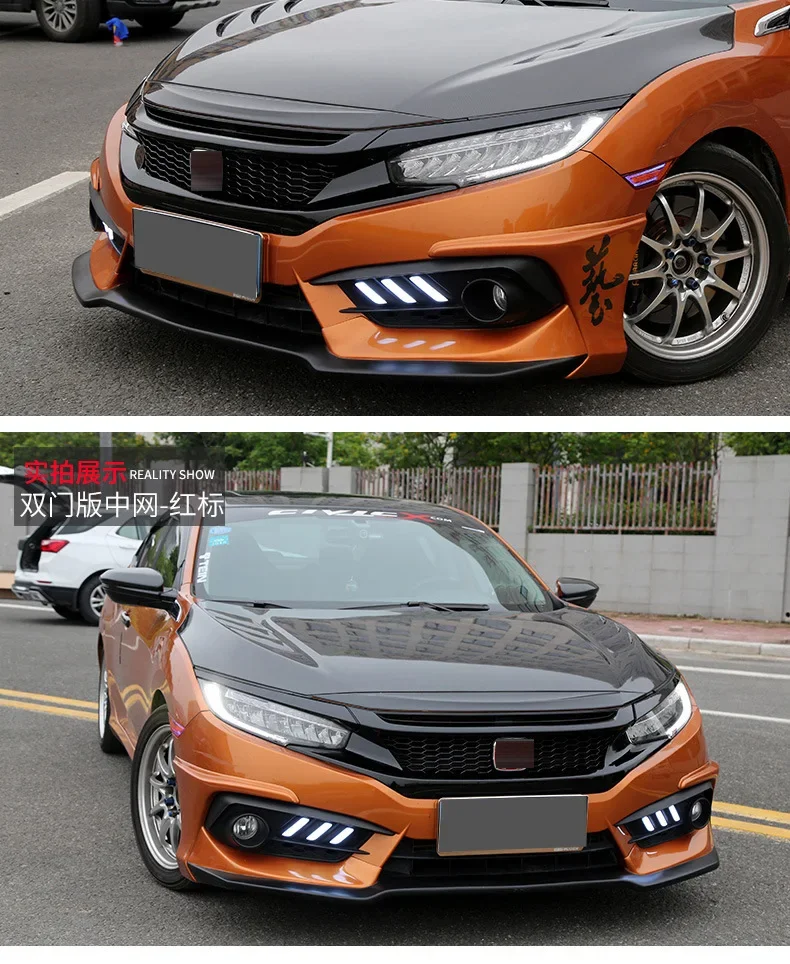 Tira malla decorativa tuning – Rejilla frontal Honda Civic 2016-2020 - imagen 5