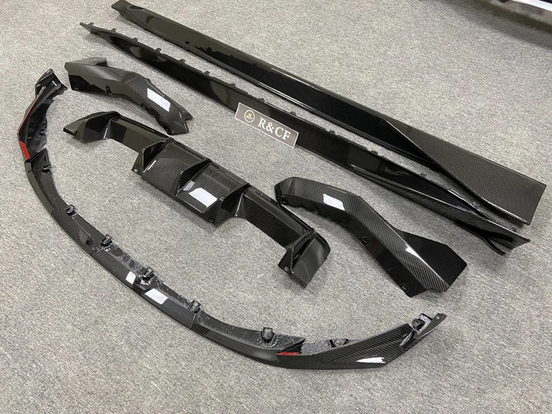 Kit fibra carbono BMW G80 G82 M3 M4 – difusor, faldas y spoiler - imagen 3